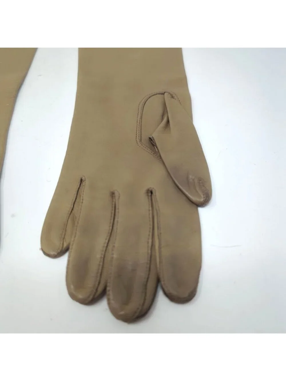 Vintage 60s Neiman Marcus Gloves 6 3/4 Small Tan Leather